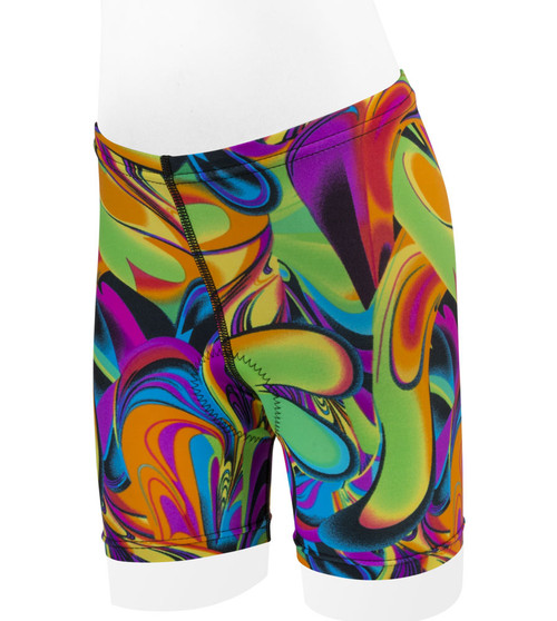 multi color biker shorts