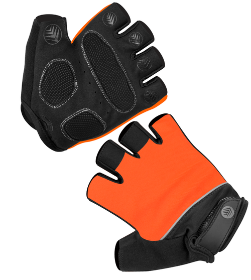 Aero Tech Orange Fingerless Breathable With Gel Padding Gloves