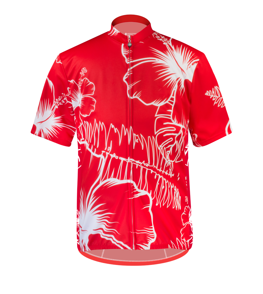 Classic Short Sleeve Relaxed Fit Printed Cycling Jerseys for Men