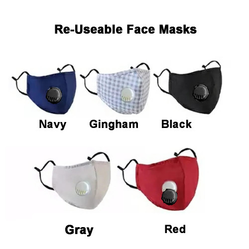 Reusable Face Mask |Three Layer Mask with Port and PM2.5 Filter