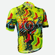 Men's Safety Sign High Visibility Neon Cycling Jersey