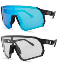 Shield Wrap Cycling Sunglasses | Black Frame Anti-Scratch Lens