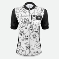 Women's Dog Outline Cycling Jersey - Front