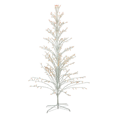9' Clear Lighted Christmas Cascade Twig Tree Outdoor Yard Art Decoration