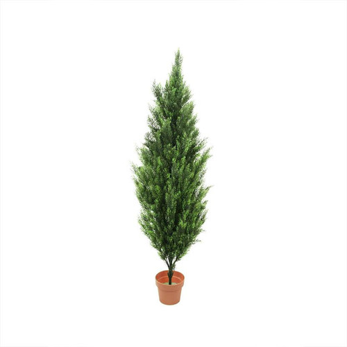 65" Potted Two-Tone Artificial Cypress Tree