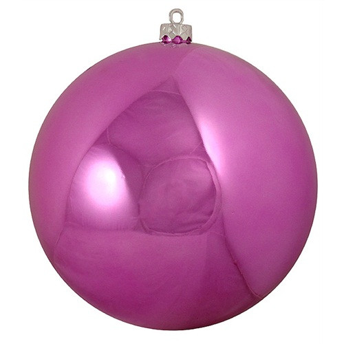 Shiny Bubblegum Pink Shatterproof Christmas Ornament 4" (100mm)