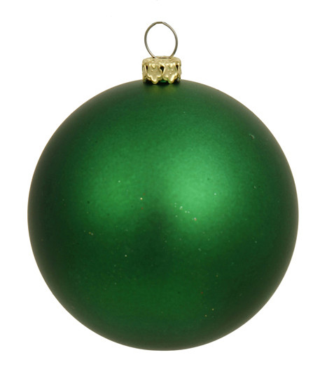 Matte Xmas Green Shatterproof Christmas Ball Ornament 4" (100mm)