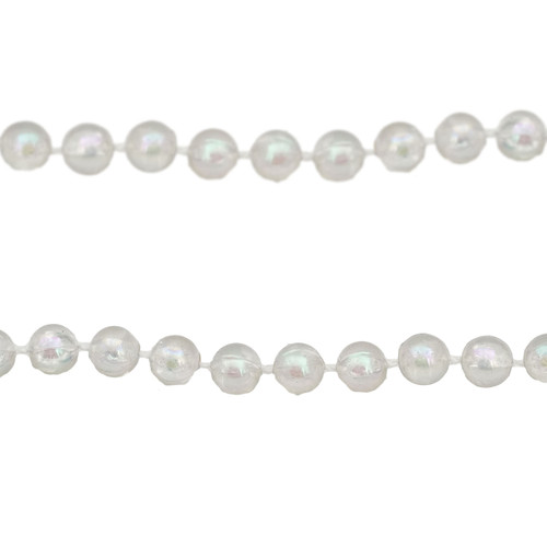 100' Christmas Traditions Clear Iridescent Beaded Christmas Garland - Commercial Length