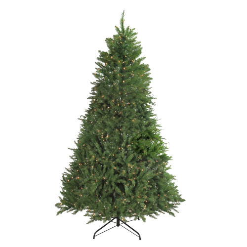 7.5' Pre-Lit Green Essex Pine Medium Artificial Christmas Tree - Clear Lights