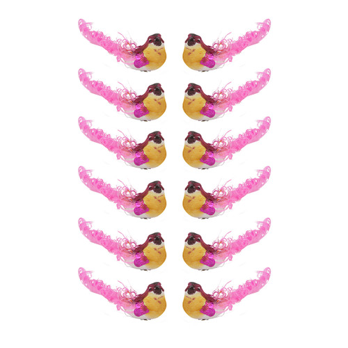 Pack of 12 Exquisite Pretty In Pink Bird Christmas Ornaments 5.75"