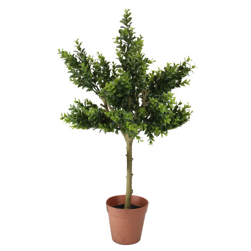 26" Green and Brown Potted Two Tone Artificial Sweet Grass Tree