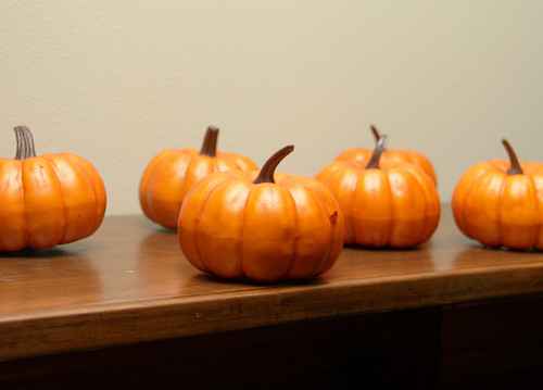 Pack of 6 Orange and Brown Thanksgiving Fall Harvest Artificial Pumpkin Decorations 3"