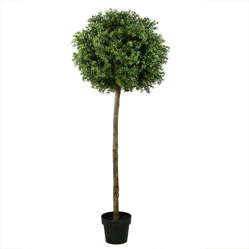 5' Potted Two-Tone Artificial Murraya Ball Topiary Tree
