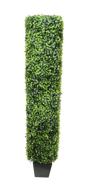 4' Potted Two Tone Rectangular Boxwood Artificial Topiary Tree - Unlit