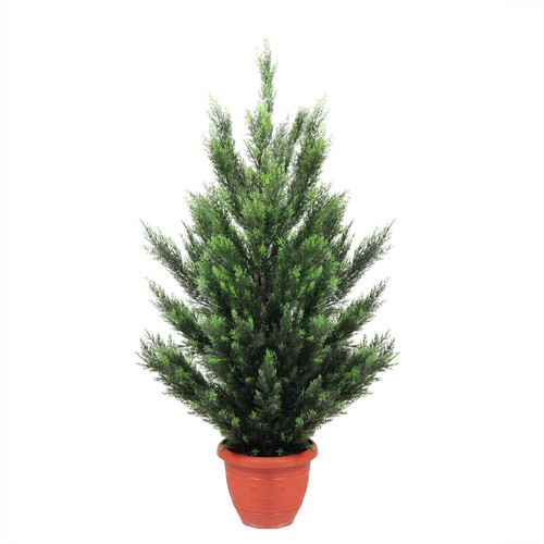 4' Potted Two-Tone Artificial Cypress Tree