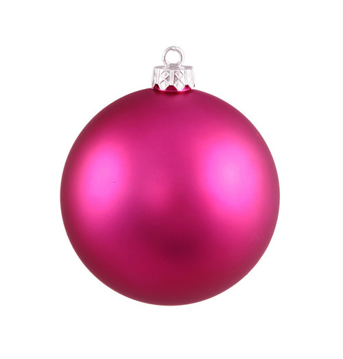 32ct Magenta Pink Shatterproof Matte Christmas Ball Ornaments 3.25" (80mm)