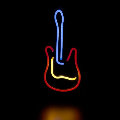 LED Guitar Neon Lighted Wall Art - 15.75"