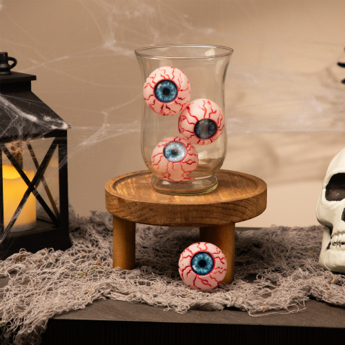 Bloodshot Eyeballs Halloween Decorations - 2" - Set of 4