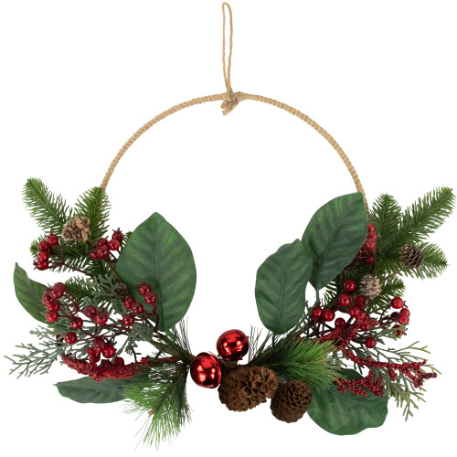 17" Unlit Winter Foliage Pinecones and Berries Small Artificial Christmas