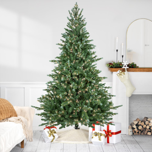 Real Touch™️Pre-Lit Medium Blue Spruce Artificial Christmas Tree - 7' - Clear Lights