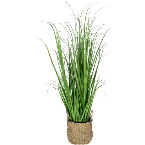 28" Artificial Onion Grass Plant in Basket