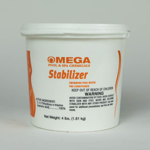 4 Lb - Omega Chlorine Stabilizer and Pre-Conditioner for Swimming Pools