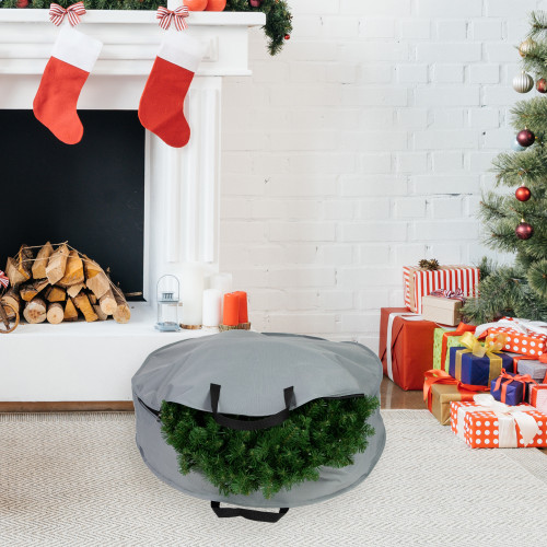 Multi-Seasonal Zip Up Wreath Storage Bag - 30"
