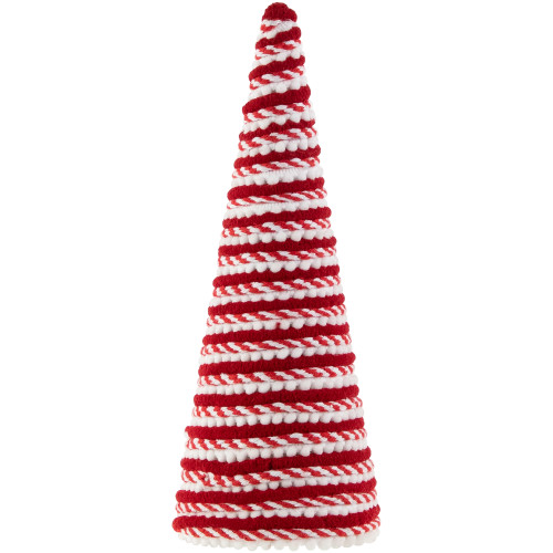 Candy Cane Swirled Christmas Cone Tree - 10.5" - Red and White