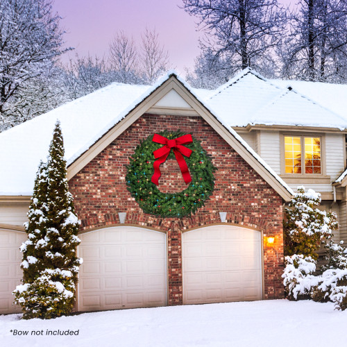 Pre-Lit Canadian Pine Commercial Size  Christmas Wreath - 8' - Multicolor Lights