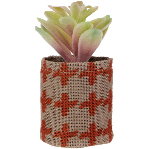 Artificial Pastel Succulent in Burlap Bag - 4.75"
