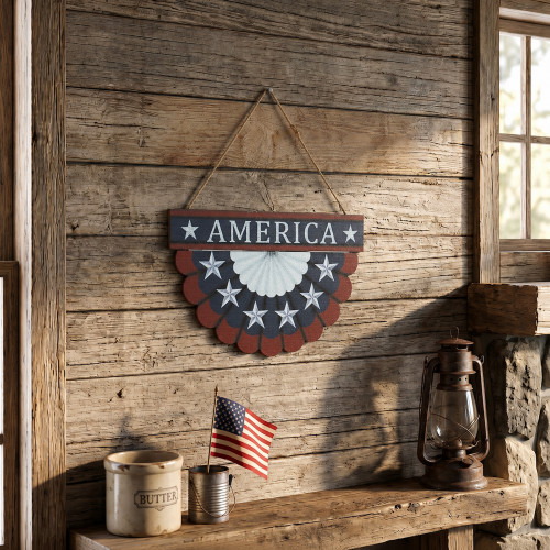 America Wall Bunting Patriotic Hanging Decoration - 11.75"