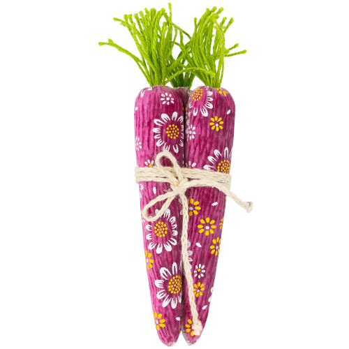 Bundled Floral Easter Carrots Decoration - 10.25"