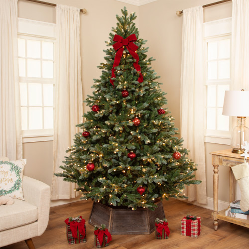 Real Touch™️Pre-Lit Full Blue Spruce Artificial Christmas Tree - 9' - Clear