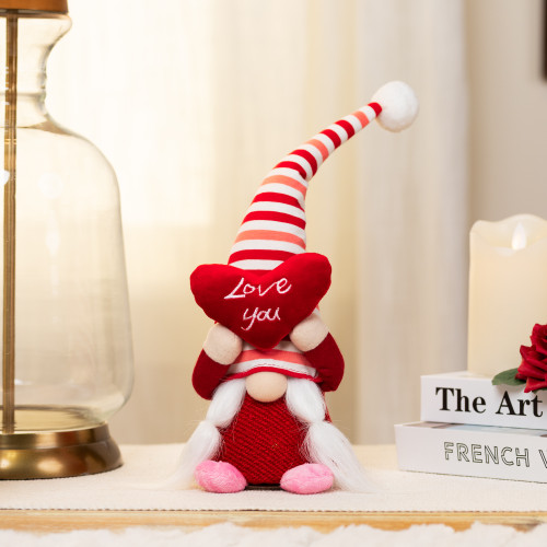 LED Lighted Love You Valentine's Day Gnome - 13"