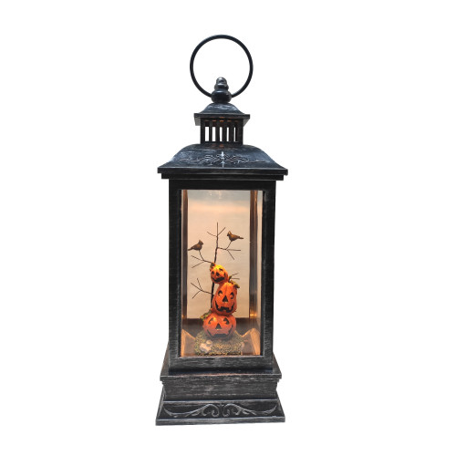 11" LED Lighted Halloween Lantern with Stacked Pumpkins Decoration