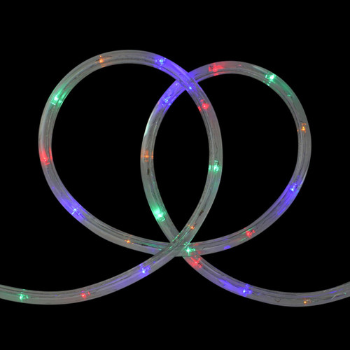 Flexible LED Outdoor Christmas Rope Light - Multi Color - 100' Clear Wire