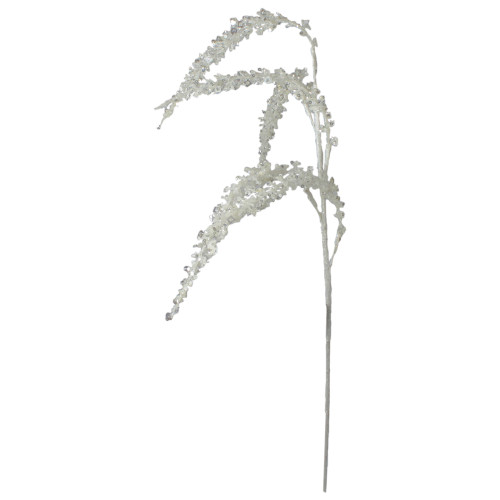 Sequins and Glitter Weeping Artificial Spray - 27" - White