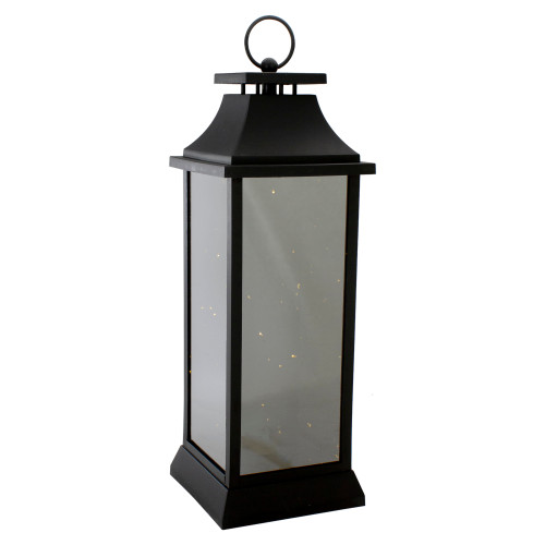 LED Lighted Flickering Lantern - 19" - Black