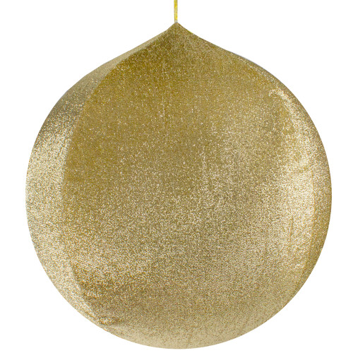 Inflatable Tinsel Commercial Christmas Ball Ornament Outdoor Decoration - 23.5" - Gold