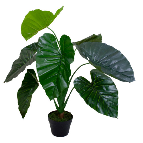 Artificial Taro Potted Plant - 40" - Green
