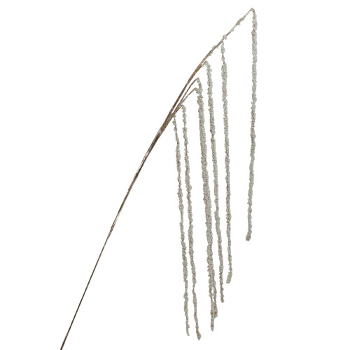 Artificial Beaded Weeping Twig Christmas Spray - 25" - Cream