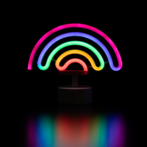 LED Rainbow Neon Table Light - 8" - Multicolor