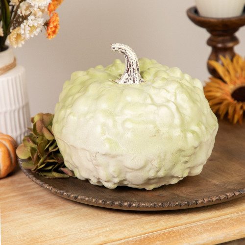 Knucklehead Pumpkin Fall Harvest Decoration - 7.5" - Light Green