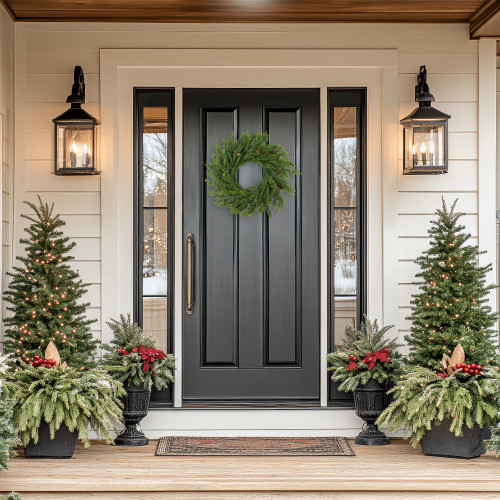 Real Touch™️ Cedar Artificial Christmas Wreath with Pinecones   - 24" - Unlit