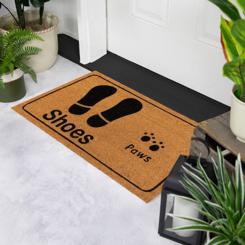 Shoe Prints and Paw Prints Doormat 18" x 30"