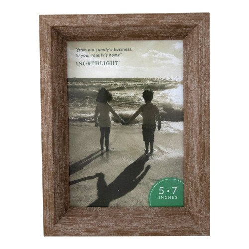 Picture Frame with Easel Back - for 5" x 7" Photo - 8.25" - Brown