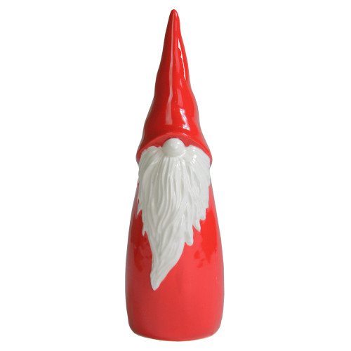 Santa Gnome Christmas Decoration - 12.5" - Red and White