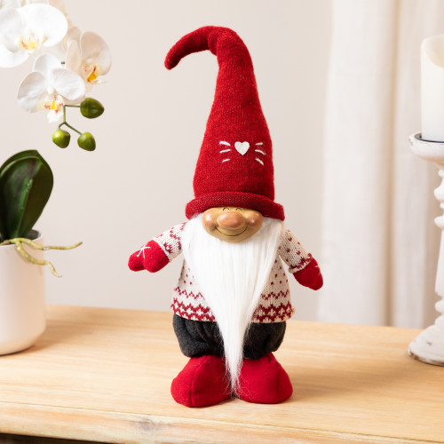 Plush Standing Nordic Christmas Gnome - 11"