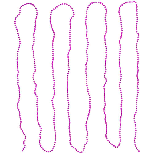 Shiny Beaded Christmas Garland -15' x .25" - Pink - Unlit