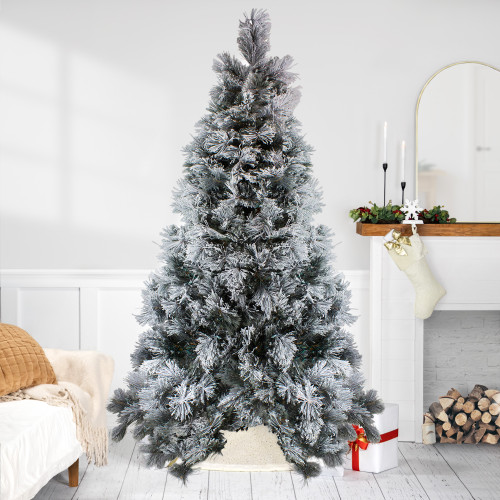 Flocked Spruce Artificial Christmas Tree - 7.5' - Unlit